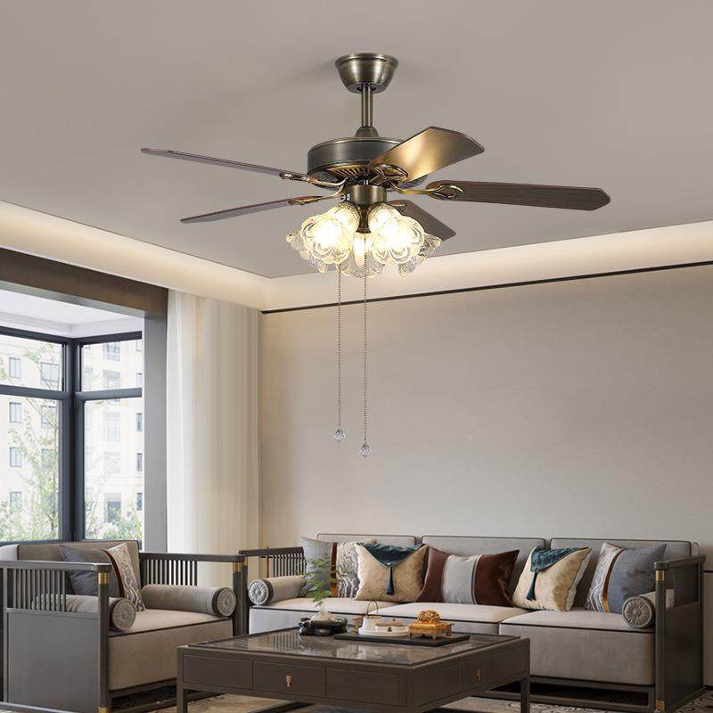 新中式灯欧式客厅风扇电吊电木叶卧室无品牌/扇灯工业复古吊灯餐,家装灯饰光源,风扇灯,淘宝优惠券,粉丝福利购,淘宝优惠卷