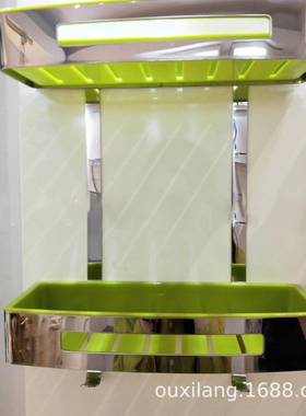 卫台生浴室置物架壁间挂8553-2不锈洗手间厕所洗漱双层四方收钢纳