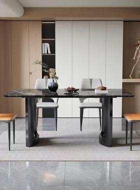 高端晶TTW树石桌餐木桌椅组合轻奢餐现代意式长方形简约小户型饭