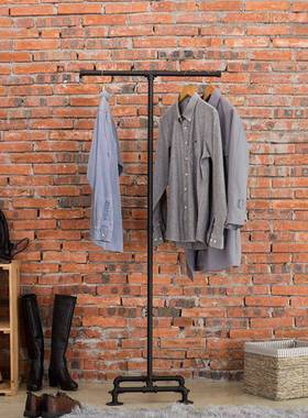 QFK工业水帽架落地衣挂衣架简易卧室家用服包置物衣架管收纳