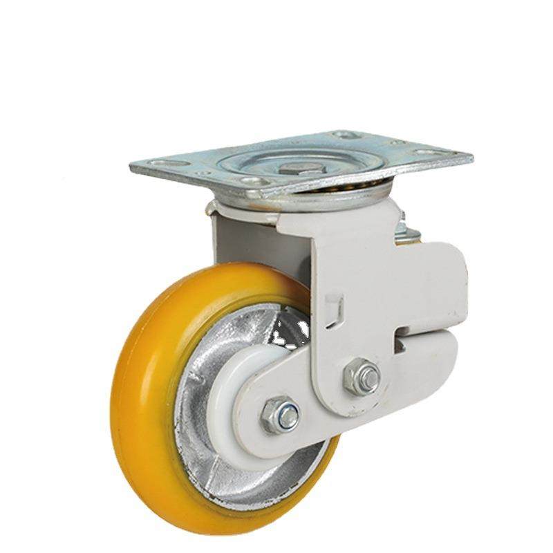 灵6227-英8寸工装车物聚流设备用C型减震氨酯万动向脚轮