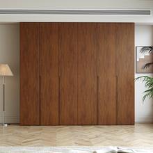 全实木橡木衣柜一门到顶平开门胡桃色挂柜衣家用室小户型大9704卧