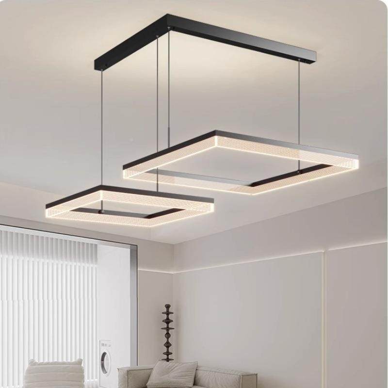 客厅吊灯2厅0具24年新款现简614代约大气轻奢主灯方形广东中山灯