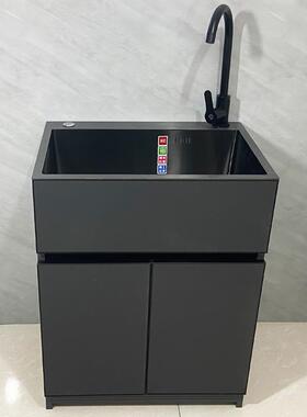 E3C304不锈钢池手阳台太空233铝洗洗衣柜落地户外洗脸K池台家用一