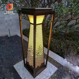 新中式 柱头灯落地灯 古典庭院灯户外防水别墅小区景观围墙仿古风格