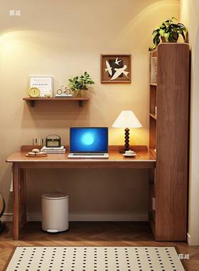 实木转角书桌书架体字桌卧拐角电一脑室桌书CR4000#柜组合写台家