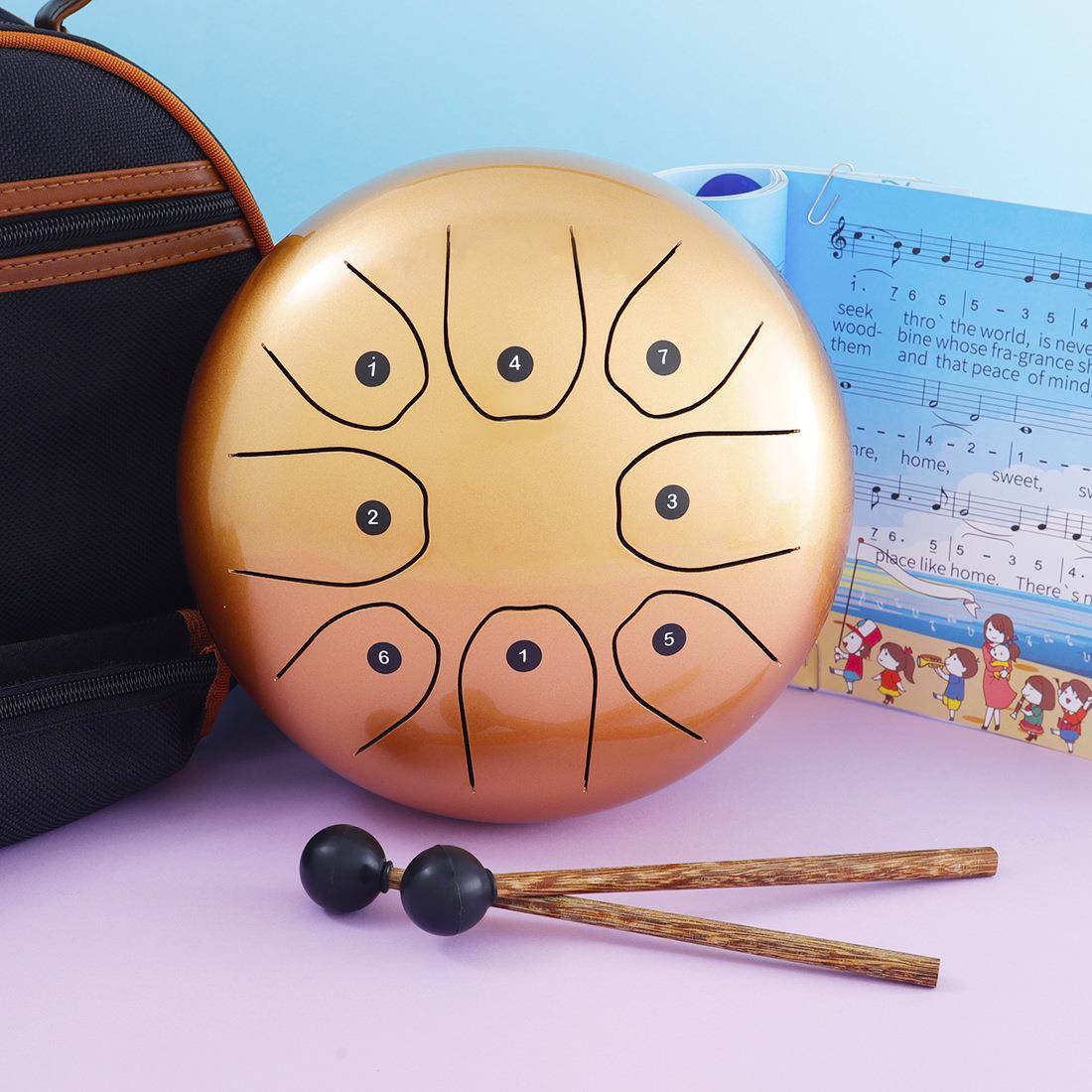 8忘寸灵鼓C调梵音鼓忧J601鼓初学者空忧无鼓钢舌鼓打击乐器手碟鼓