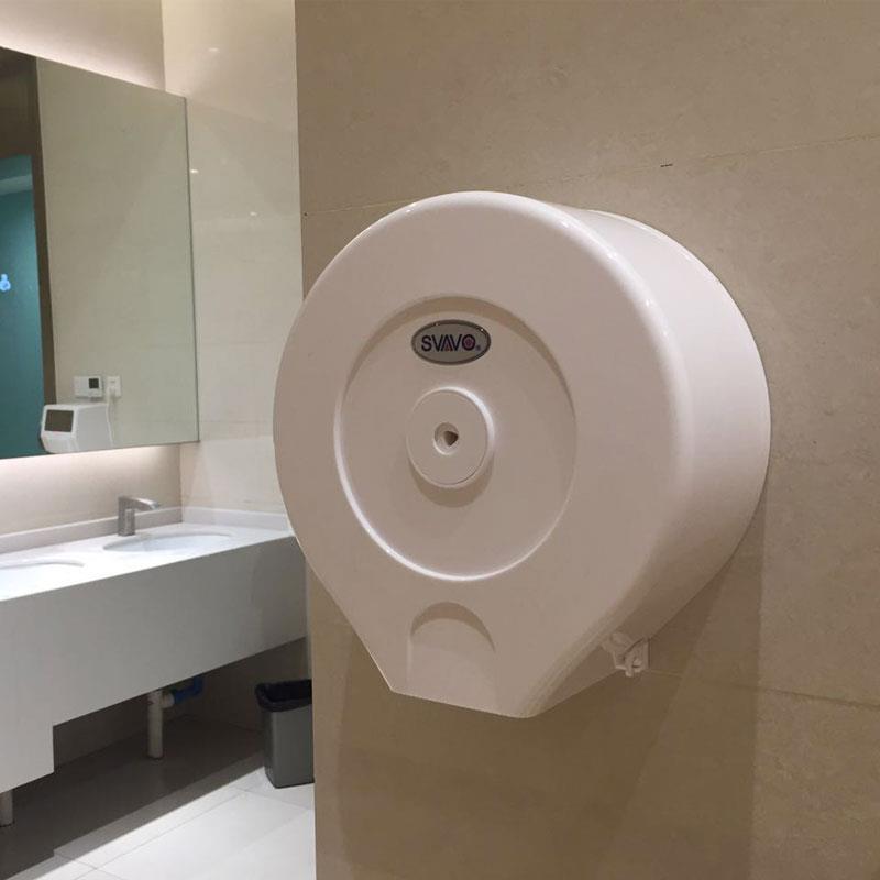 纸打孔大卷纸盒酒店家卫生间厕V-610免所防水巾盒用公共大盘纸筒