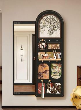 玄关室隐藏式全身SGV镜卧可推穿衣拉镜体洞洞板挂衣帽架一镜新品