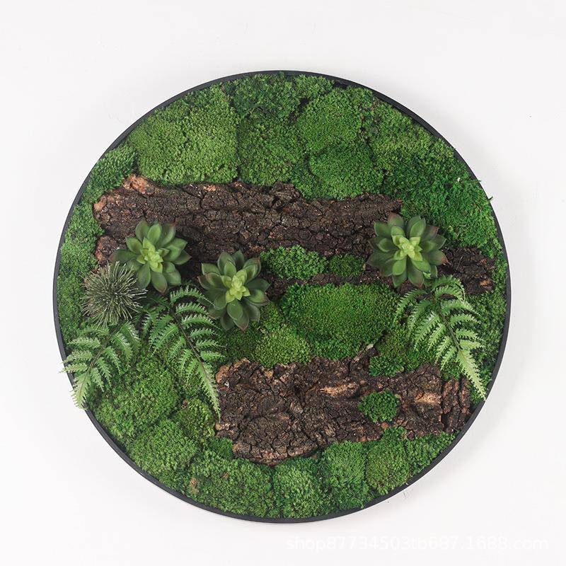 新桌10147中式现处代大型永生苔藓植物盆景景观售楼酒店餐厅微洽