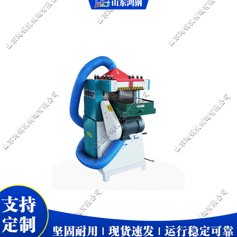 小型木工家具双面刨光机 自动送料木板刨削锯 三进两出结构