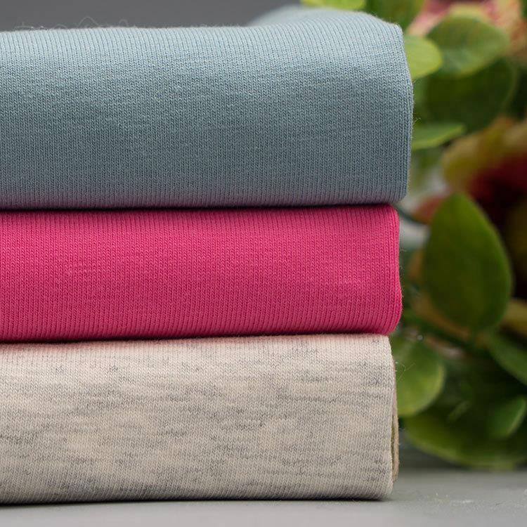 0g奥代643尔汗布全棉弹力汗7布40s密织棉拉架里1料春夏简约针T恤