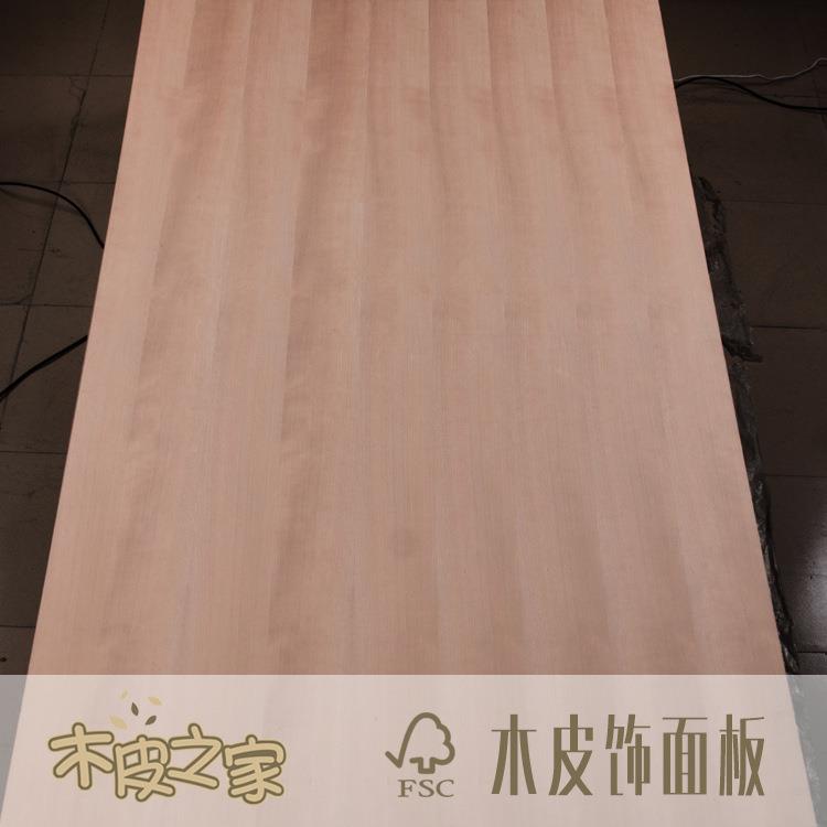 纹直销BBX天规然樱桃直木实木皮贴面免漆木饰面板格可定