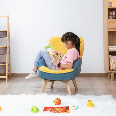 货懒人儿童发沙座椅宝TGN宝阅读角现布可拆洗单人置泰迪绒儿童房