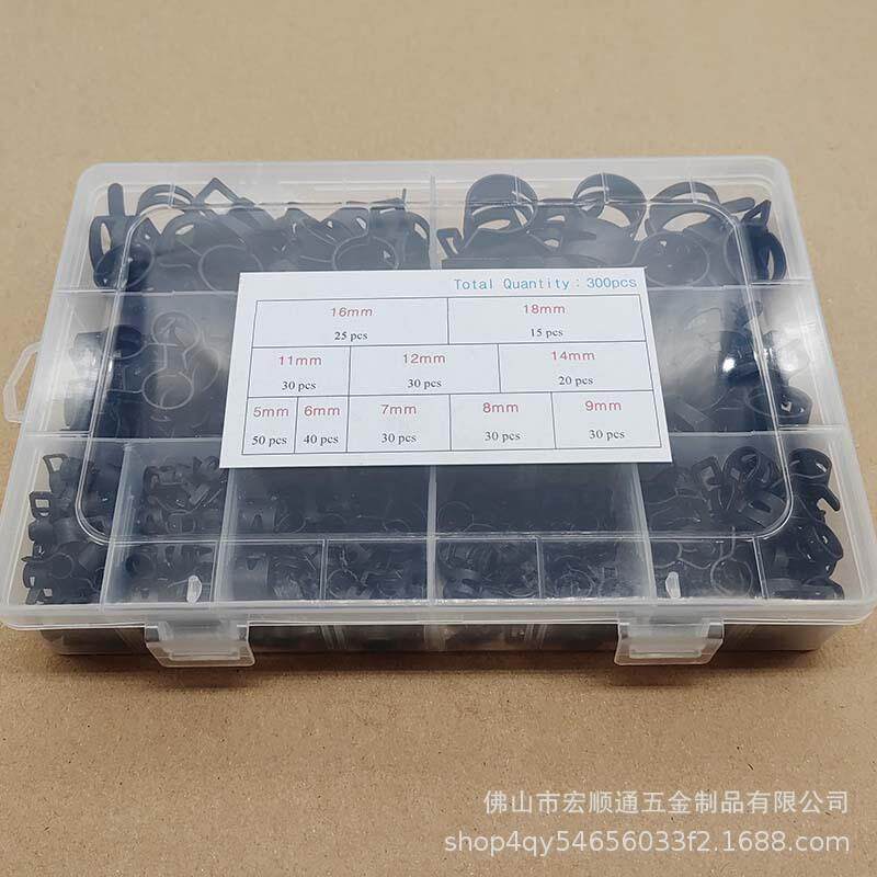 300p锰cs黑色钢达克罗喉箍管套内径5装-22mm种尺28寸弹簧抱箍箍