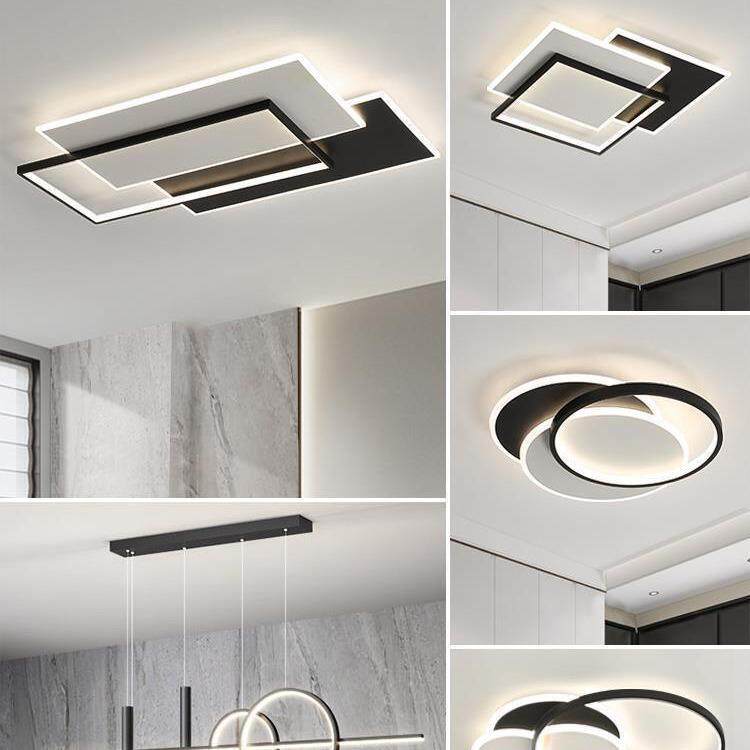 客厅吸灯2024年新款广东中山灯具现气代简023大创意顶极约简全屋