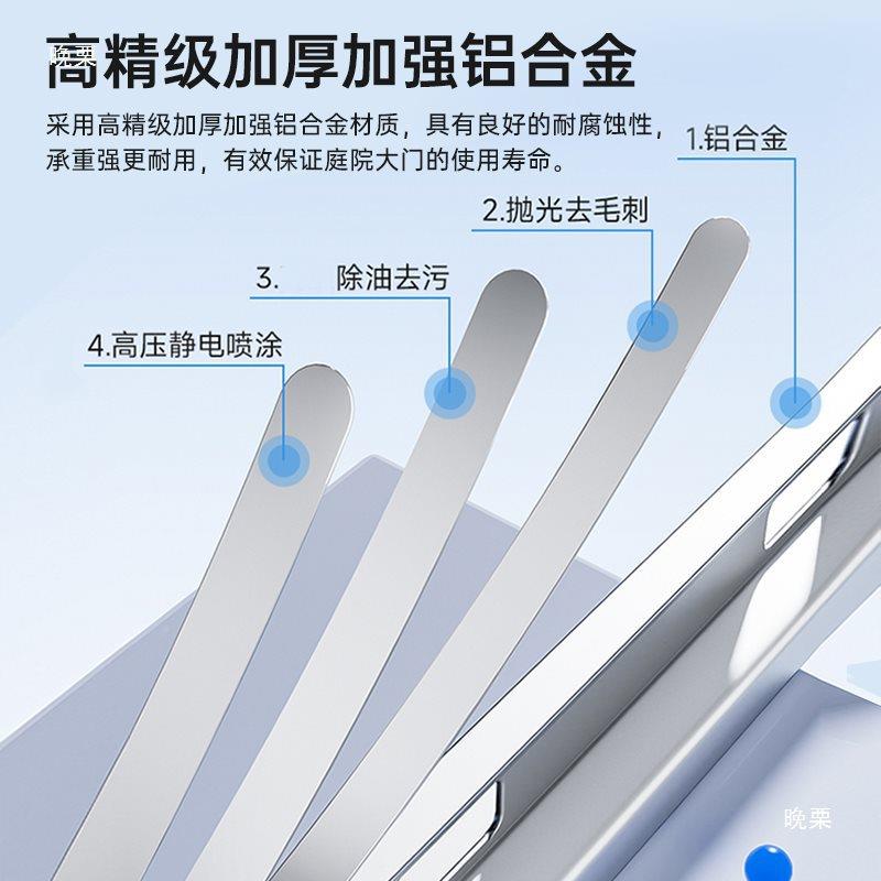 铝合入金庭院大门农村自建电动外别墅双房开EQY门铝艺花园户户院