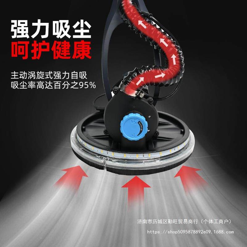 来自吸无尘墙打磨机博腻墙壁电动TUZ砂子纸机抛光机长杆面磨砂磨