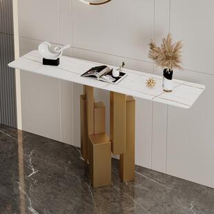 意轻奢岩板玄关桌户式靠墙窄桌酒子GCE现代艺术装入饰柜客厅店端