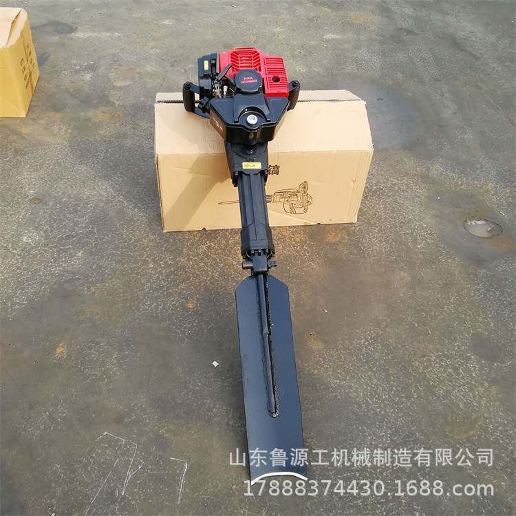 苗圃林业移苗机手提铲头带土球挖树机园林果树锯齿式链条挖树机