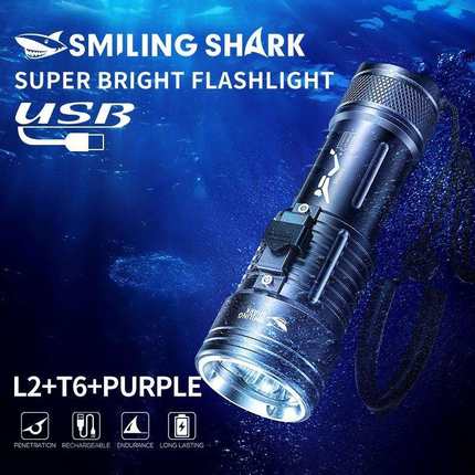 Cross-border new outdoor diving flashlight multi-light light