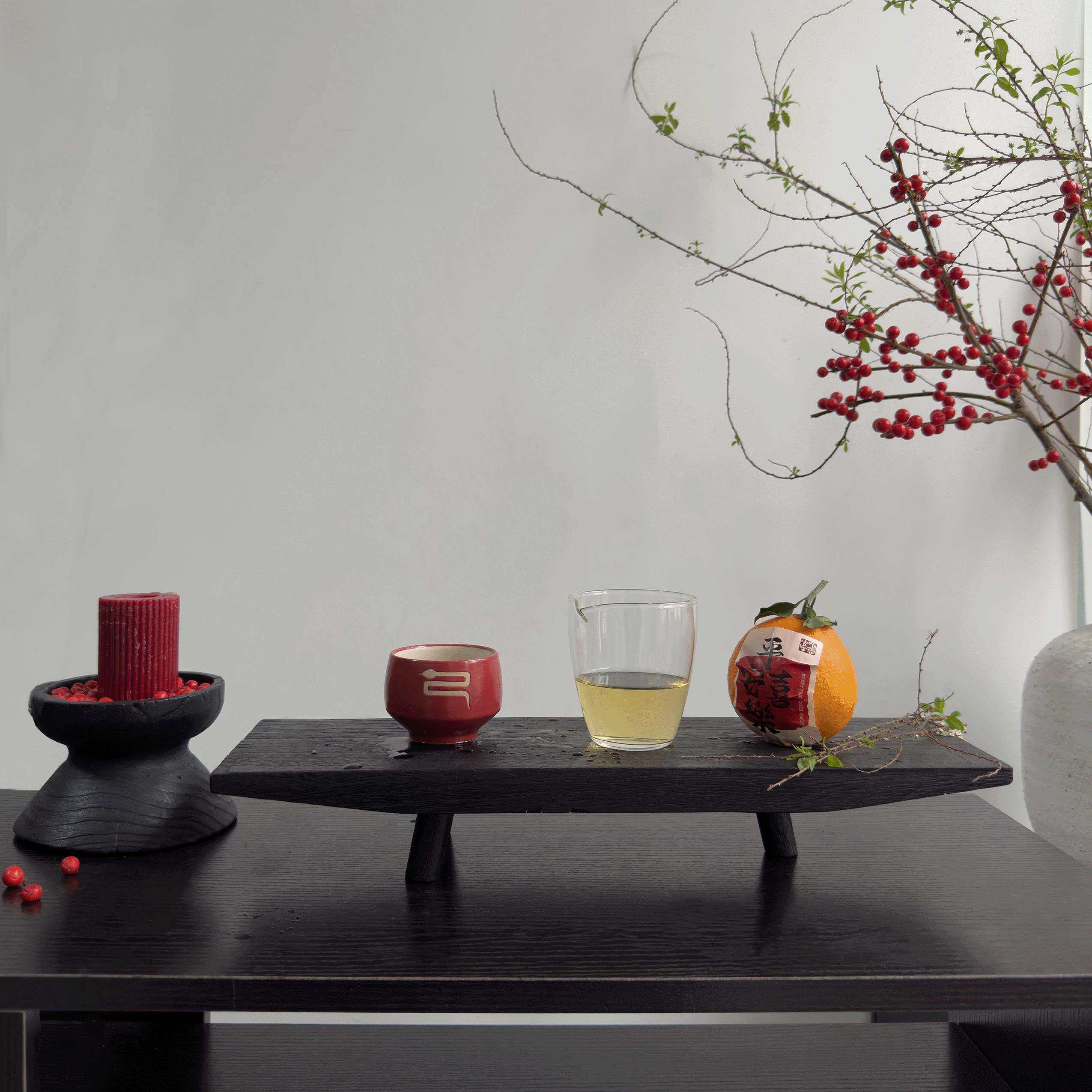 侘寂风黑色木质托盘长方形家用小型茶盘民宿高脚实木果盘装饰摆件,电子元器件市场,其它元器件,淘宝优惠券,粉丝福利购,淘宝优惠卷