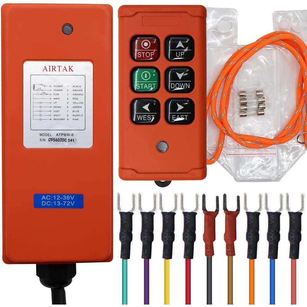 6 Buttons Wireless Crane Remote Control AC12-24V DC13-72V 1