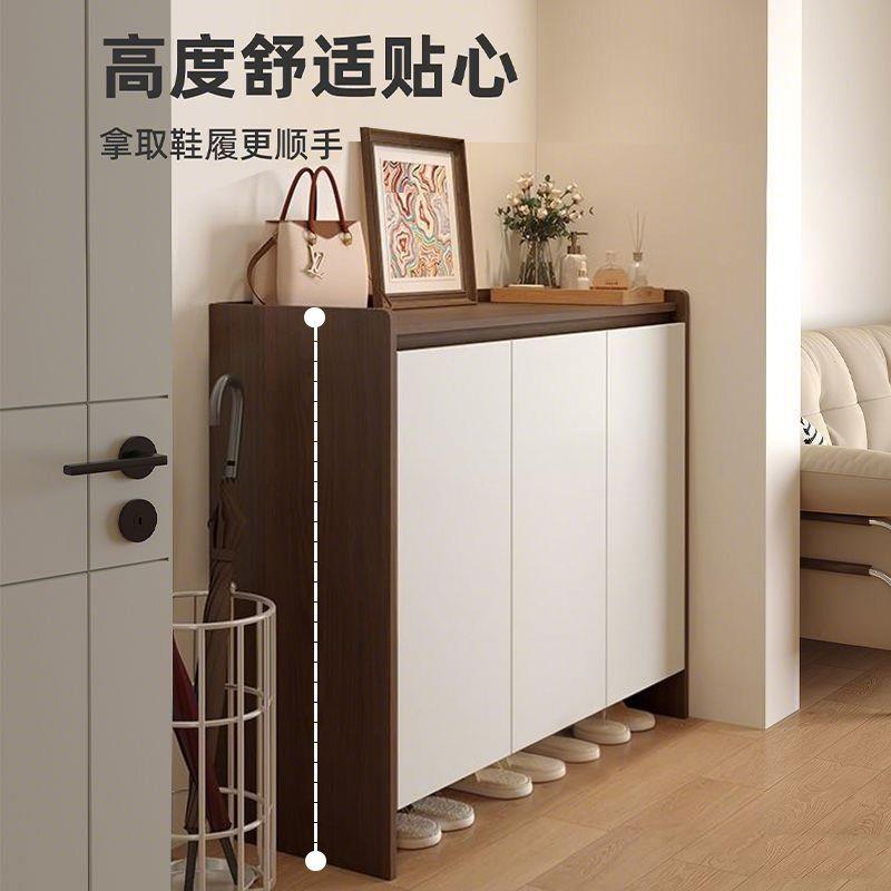 鞋柜家用门口大容量靠墙收纳鞋柜玄关一体鞋架中古风鞋柜其他成人
