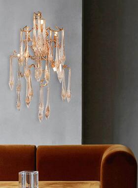 serip法式全铜水晶壁灯轻奢客厅背景墙灯卧室床头灯高端艺术灯具