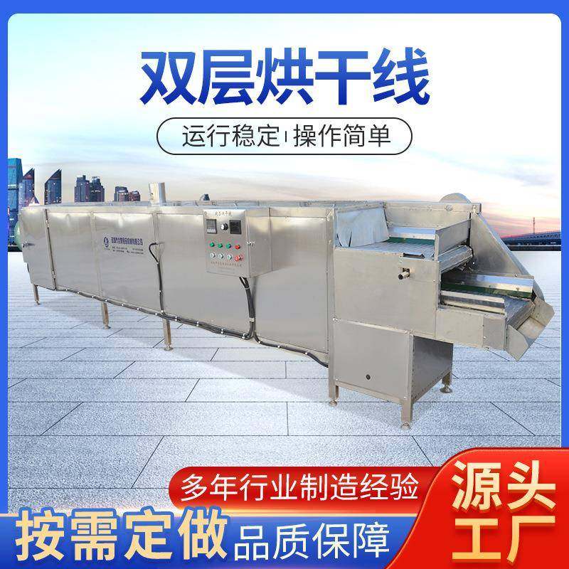 双层烘干机大型网带式烘干机蔬菜水果干中药材干燥层连续式网带