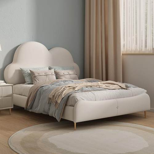 MGB73-2主齐EKO边不齐尾儿童云朵床公孩卧室小户型1米2奶油女风床