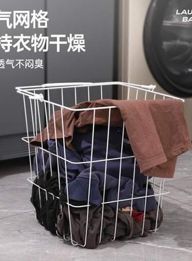 层三屉式其置物架网脏衣篮浴室脏衣服收纳抽筐带轮脏NWS衣桶白色
