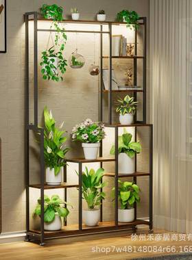 跨境铁艺置物架架阳台室灯内隔断厅花架客落地式多层展示BZC植物