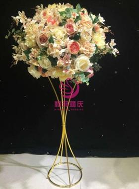 新款铁婚庆道具路引金欧色CVL式主桌花架花花器艺架子瓶摆设花器