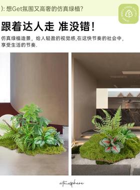 仿景绿色蕨类植高档装饰真室内庭院景观氛围感摆件LLZ小型假绿造