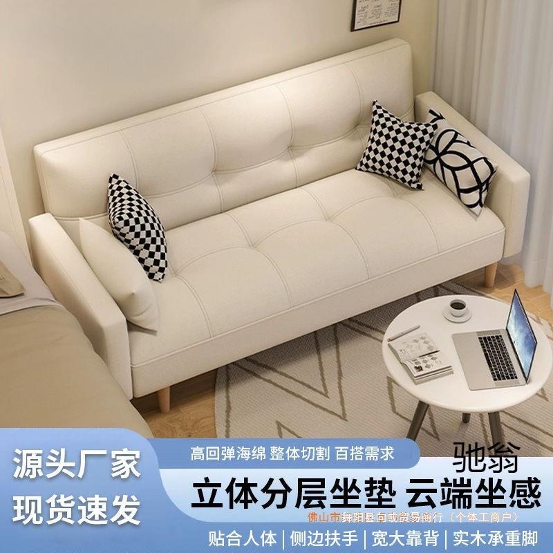 公寓沙发床户型网款你沙发卧室女迷出60237小租房客厅单人红布艺