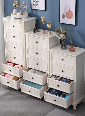 斗柜美式实木客卧室墙小柜厅子收纳储柜木质抽屉靠柜TKZ物立柜五