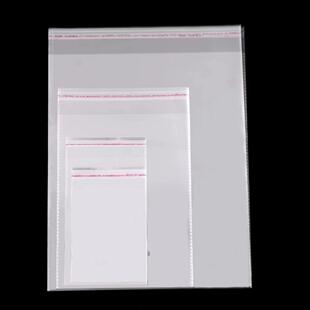 现货38*42不干胶粘透袋OP袋子自封袋明塑P料服498装卡头百货包自