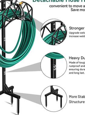 金属花管园软管管存储架花园软支架可拆卸属水金软管支架软XSO管