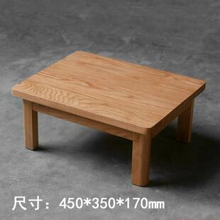 榻米床榻边桌飘几窗床边柜41766矮桌炕几飘窗小茶几白橡木边几纯