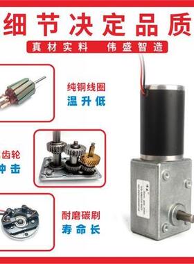 50Y涡轮Z蜗杆减速电机自39829锁调12微型直流速小马达24VV直流减