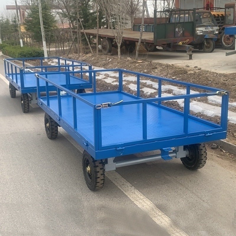 平板四轮拉货搬运车挂钩牵引车
