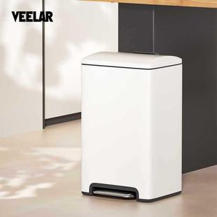 1210厨圾桶家用不锈钢脚踏式 带盖大量号20L大容房脚踩客垃厅轻奢