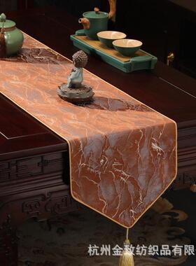 中国风桌旗长条电视式柜桌盖NEA布布艺茶几盖中餐布台布盖巾客厅