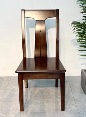 全实木乌金木椅子靠背椅餐餐厅椅用简约现代书桌凳子餐吃YVZ饭桌
