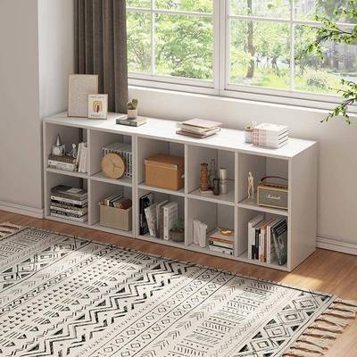 书架落地书柜型子客置物架卧室收纳柜子储物厅柜多层格小柜95991