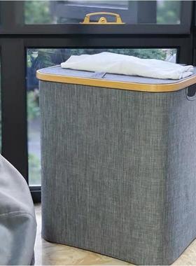 一物一家日UIA纳式用带盖脏衣篓家衣物收筐艺轻奢浴室脏衣篮布可