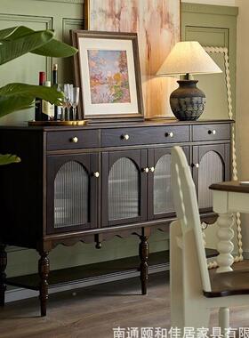 法式南洋复古风实木玄客厅关柜美式新古典储物柜纳收轻奢双93725