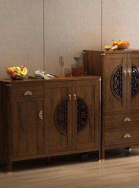 新代中式房餐边柜客厅储物柜现TUT中式茶水厨置柜物柜边柜靠墙收