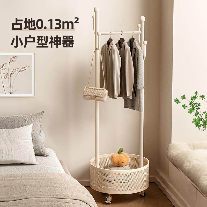 衣落地卧室家简易衣帽架架移可动挂衣架结实耐用床FTW用头床尾挂
